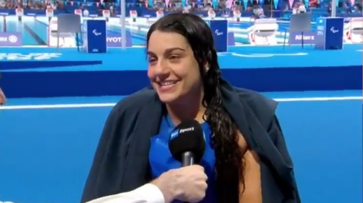 Angela Procida perde il bronzo per 2 centesimi, ma fa un discorso da medaglia d'oro. Complimenti a questa ragazza per la sua maturità #GiochiParalimpici