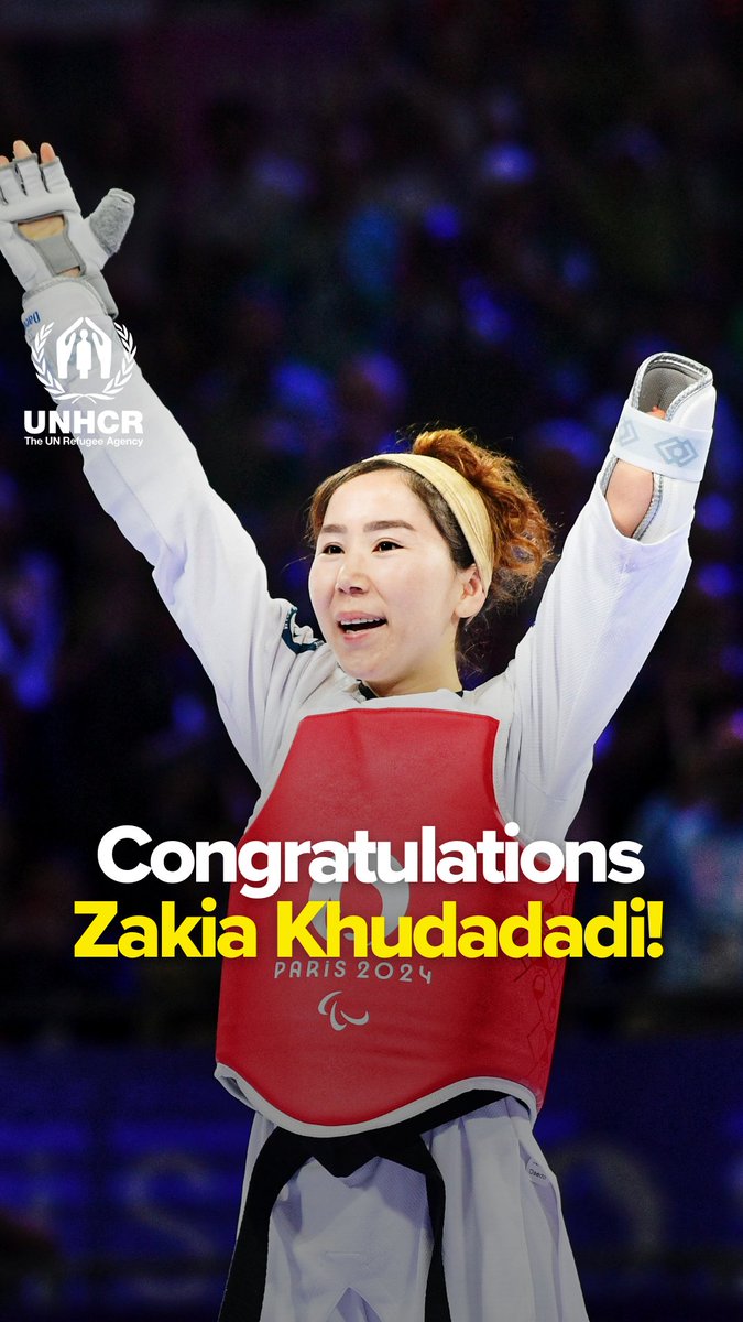 Congratulations to Zakia for winning bronze in #Paris2024! Here are some messages from Paralympic Games President Andrew Parsons, World Taekwondo President Choue Chung-won, Refugee Paralympic Team Chef de Mission Nyasha Mharakurwa & Girl Power Org founder & director Khalida Popal.