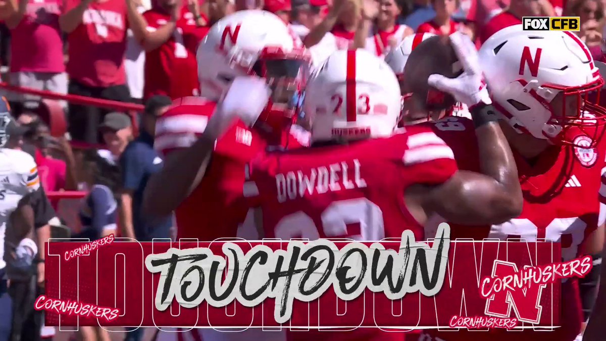 TOO EASY! 👏😤 Nebraska Football finds the endzone first 🌽