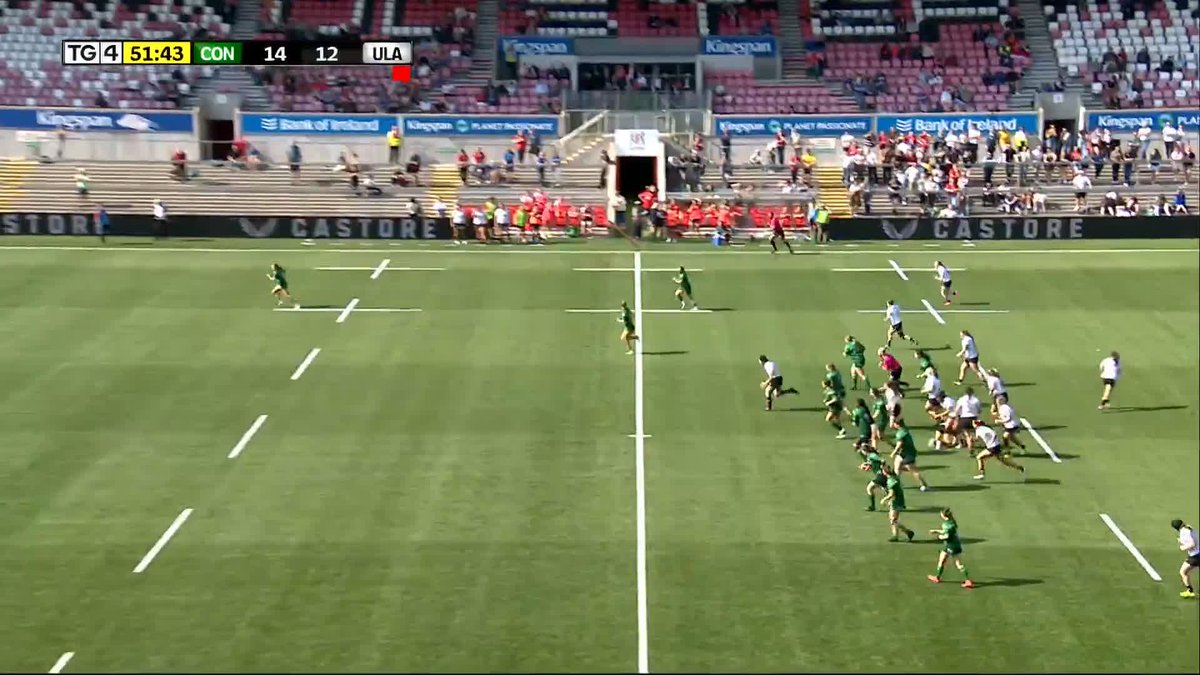 If you watch just one try today, make it this one from the Connacht Women. Deely x Clarke 🔥