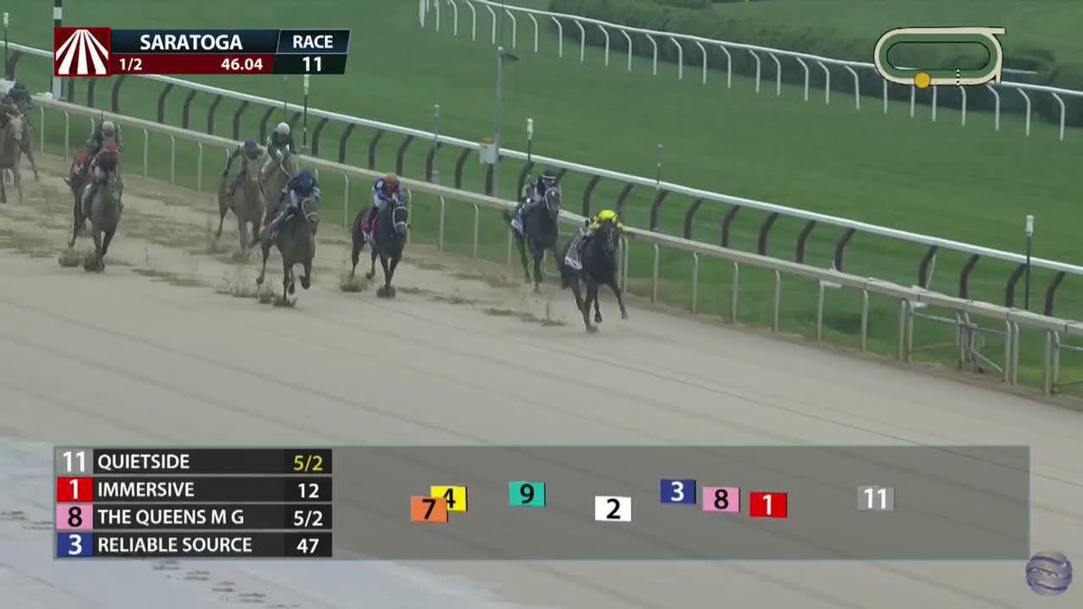 A Godolphin homebred #1 Immersive upsets at 12/1 in the G1 Spinaway S. at Saratoga under Manuel Franco 🏇🏽 for trainer Brad H. Cox Racing! 🏆