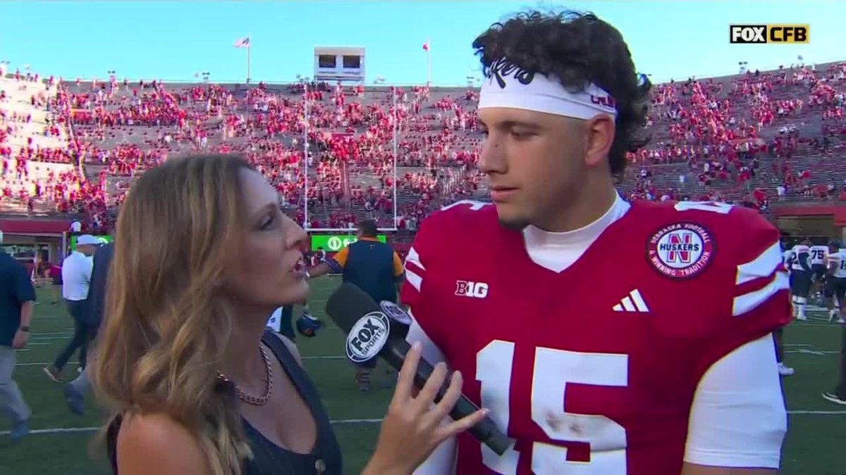 "It got heavy on me." Nebraska Football QB Dylan Raiola shares what it meant to play in his first game as a Husker ❤️