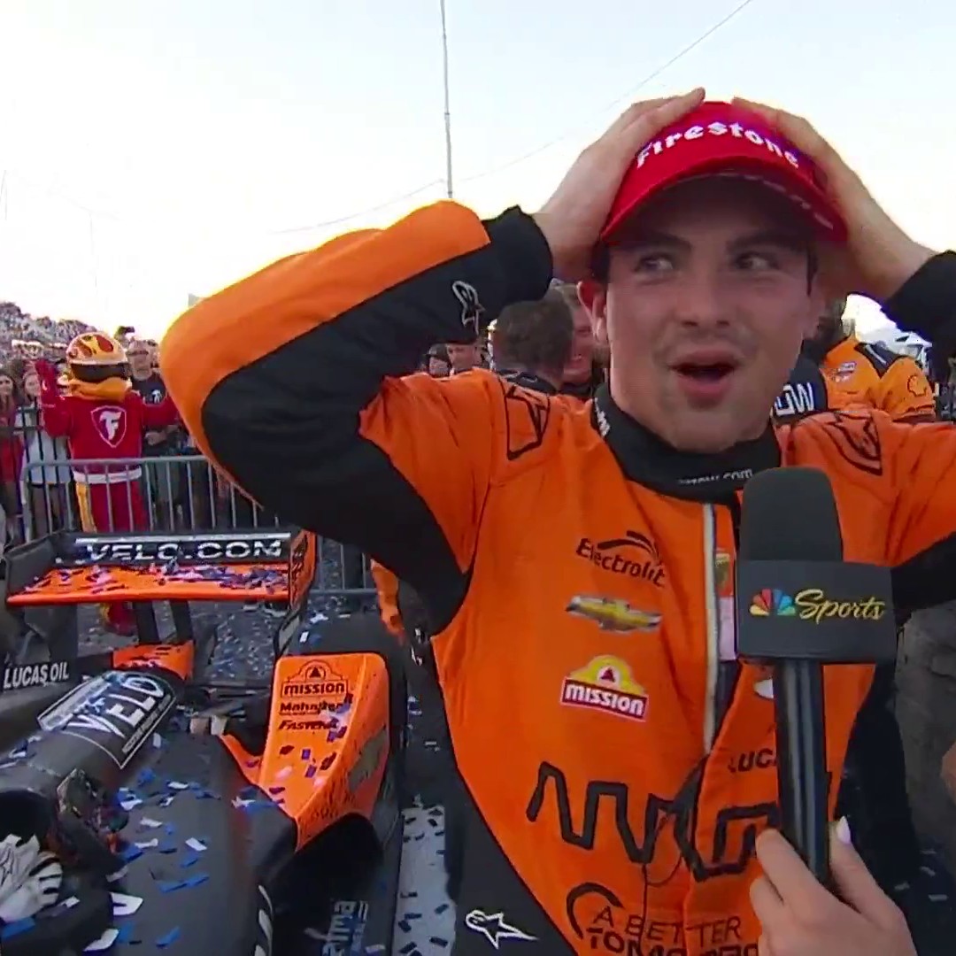 "That's three in the book this year!" Pato O'Ward brought one home for the Arrow McLaren crew in Milwaukee. #INDYCAR