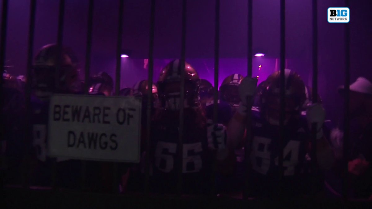 BEWARE OF DAWGS 🐶 What an entrance by Washington Football 🔥