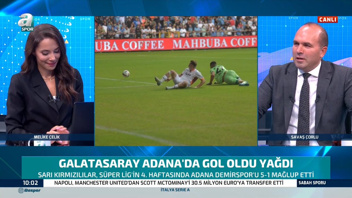 🗣️ Savaş Çorlu: "Kerem Aktürkoğlu golü attıktan sonra keşke Harry Potter sevinci yerine Adana Demirspor'un 15 yaşındaki kalecisi Deniz'e gidip onun gönlünü alsaydı. O sevincini bu maçlık yapmayabilirdi. Ben doğru bulmadım."