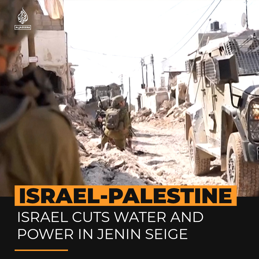 Israel’s siege of Jenin has worsened, with access to water and electricity now cut to Palestinians trapped in the Jenin refugee camp. The UN has condemned Israel’s destruction in the occupied West Bank.