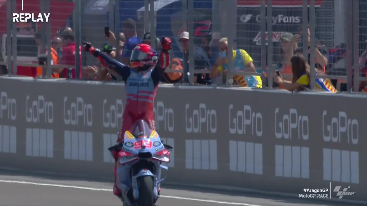 That winning feeling that he thought he might never have again! 🥇 #AragonGP 🏁