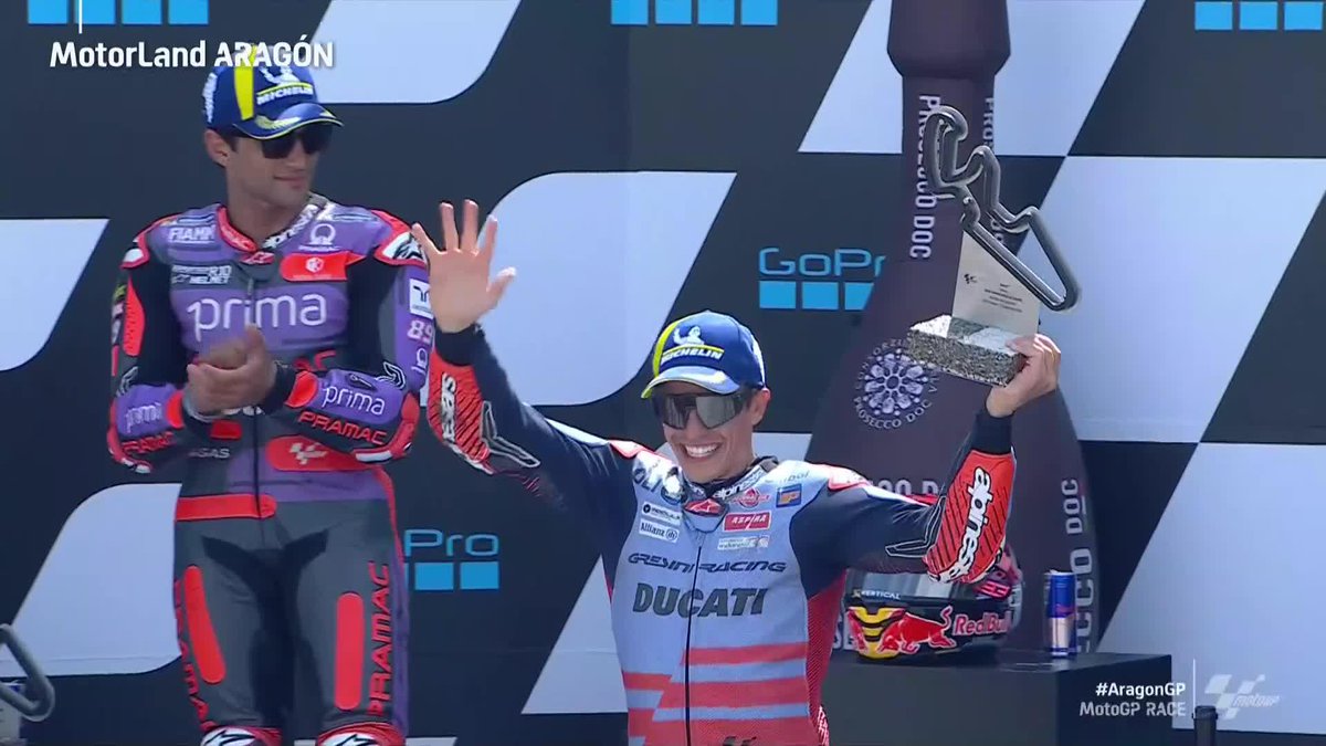 That space that's been sat in the trophy cabinet for 1043 days can now be filled 🏆 #MarcIsBack ✅ #AragonGP 🏁
