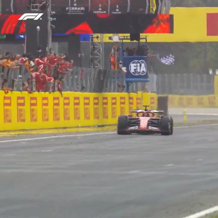 Magical moments at Monza ✨ Here's the moment Charles Leclerc added to his home win in Monaco, with another for Ferrari in Italy 👇 #F1 #ItalianGP