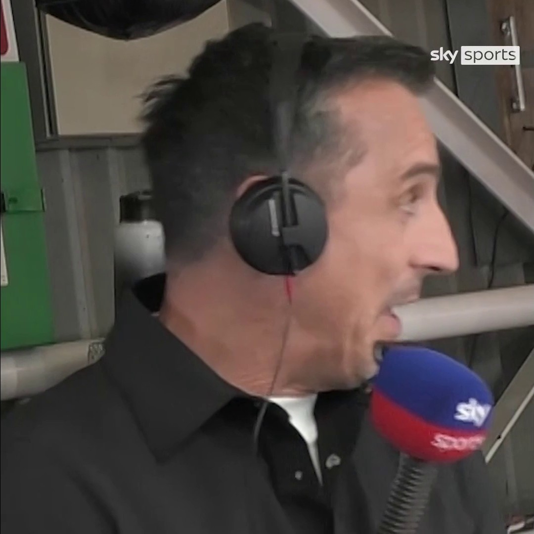 Comms Cam! ๐ฅ Jamie Carragher and Gary Neville react to Trent Alexander-Arnold's disallowed goal ๐
