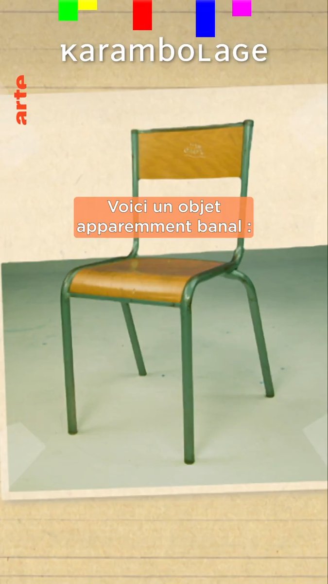 Le bois et le métal de la chaise Mullca sont deux matières sur lesquelles vous avez passé beaucoup de temps à l'école 🪑 #Karambolage