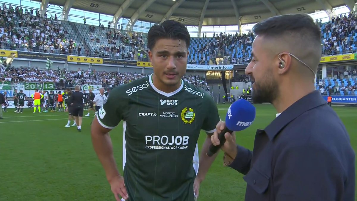 🗣 "Det är så fucking fint!" Jusef Erabi lycklig och uppe i varv efter det sena avgörandet mot IFK Göteborg. 📲 Se höjdpunkter från Allsvenskan på Max