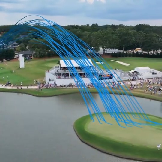 15th hole fireworks 💥 Every tee shot into the 156-yard par 3 today TOUR Championship.