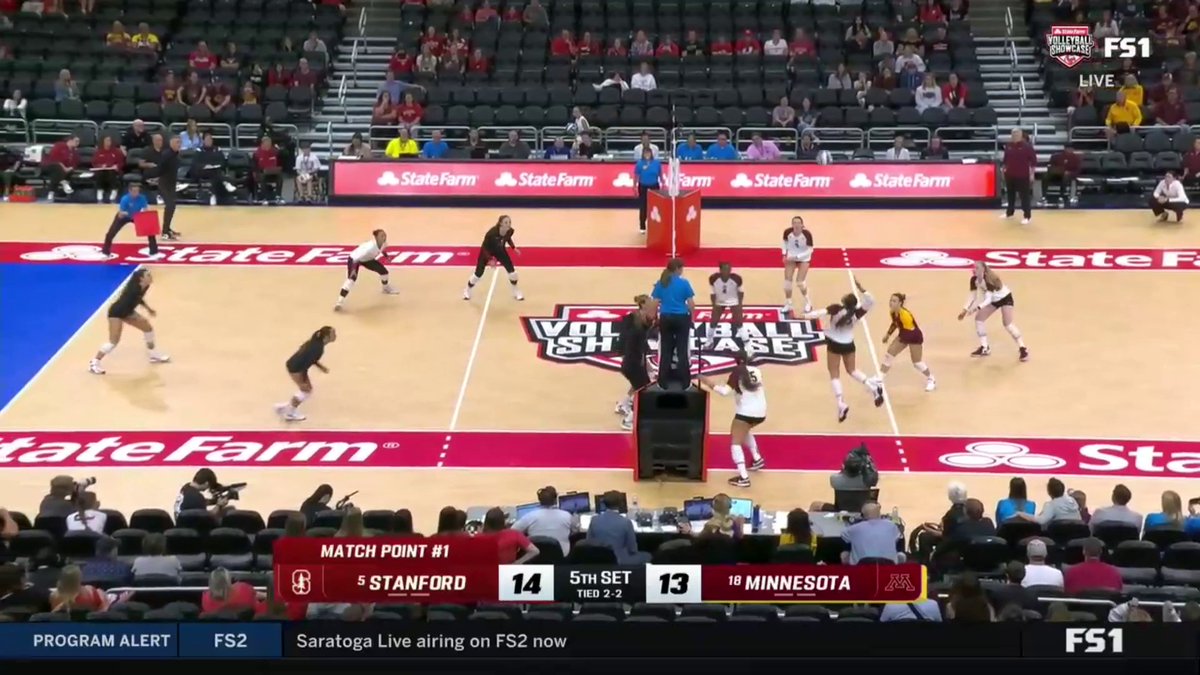 A 5-set battle! Stanford Women's Volleyball takes the W in this matchup! 🔥