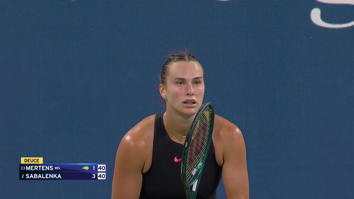 Locked in 🔒 Sabalenka takes the first set from Mertens.