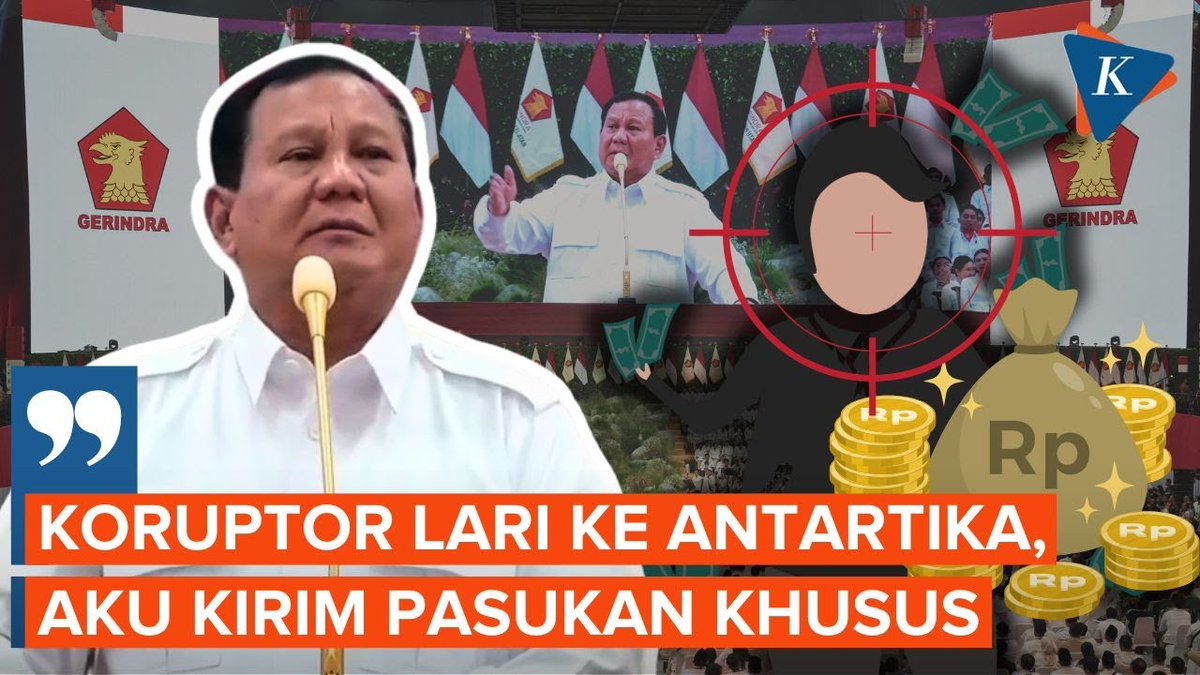 Janji Prabowo Buru Koruptor: Lari ke Antartika, Aku Kirim Pasukan Khusus | #Prabowo