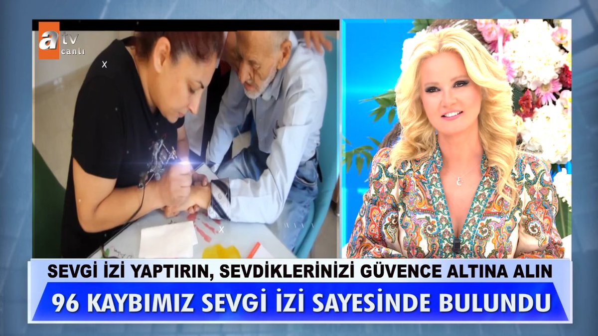 Sevgi İzi yaptırın, sevdiklerinizi güvence altına alın. Sevgi İzi sayesinde 96 kaybımız bulundu. #MügeAnlıİleTatlıSert #MügeAnlı atv