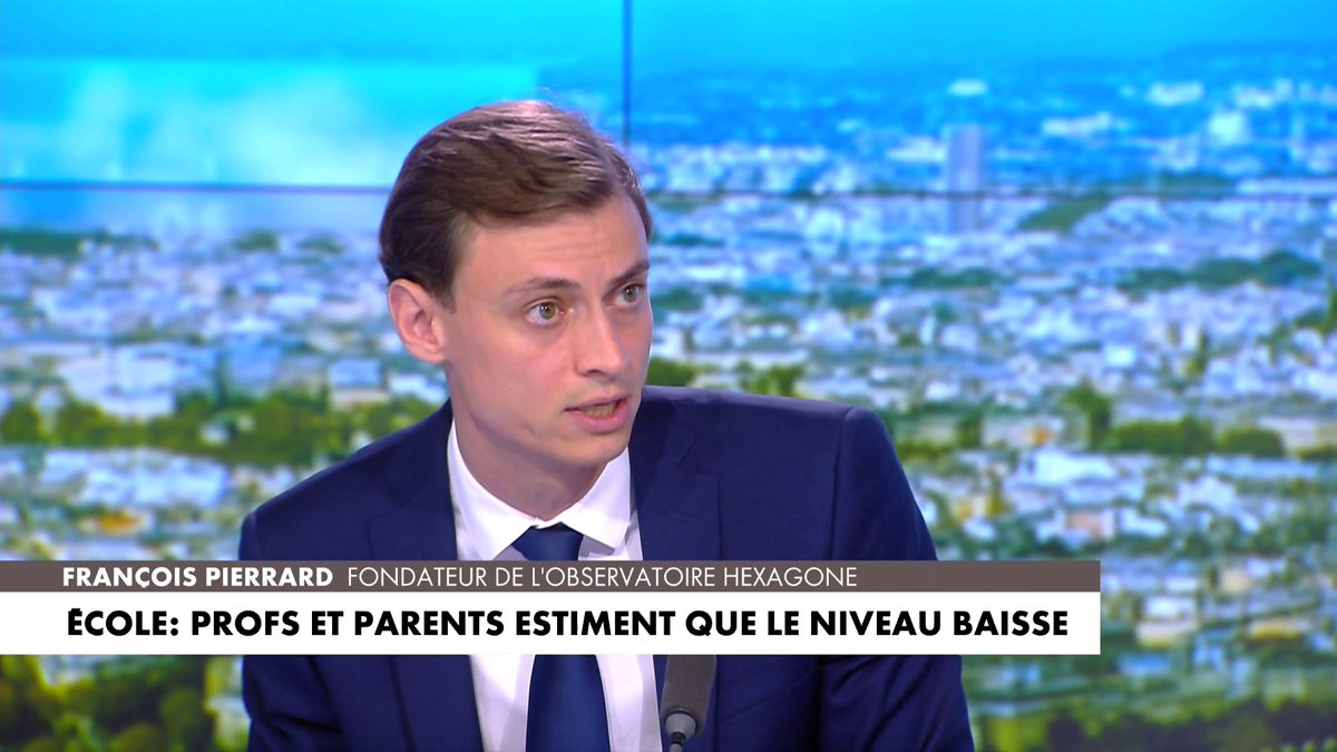 François Pierrad : «Aujourd’hui, 93 % des élèves n’atteignent même pas le niveau médian de 1987, selon le ministère de l’Éducation nationale» dans #MidiNews