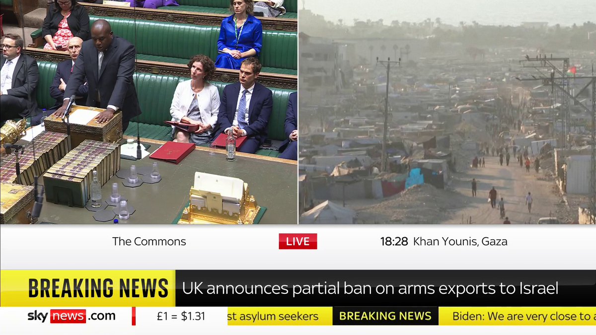 BREAKING: Foreign secretary David Lammy has announced the UK will halt some arms sales to Israel. ➡️ 📺 Sky 501, Virgin 602, Freeview 233 and YouTube