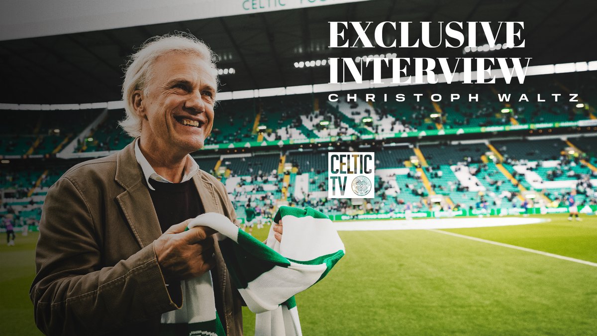 🗣 "I've never experienced anything like it!" Oscar winning actor, Christoph Waltz, was a special guest at Paradise for the Glasgow Derby - He spoke to Celtic TV before our 3-0 victory! 🎙 #CelticFC🍀