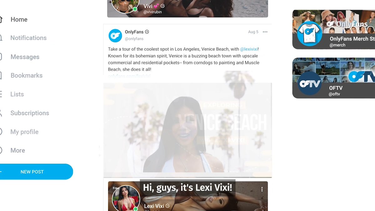 The best way to see Southern California? 🌴 With ♡Lexi Vixi on OnlyFans & OFTV! Check out Venice Beach: 📲 📺