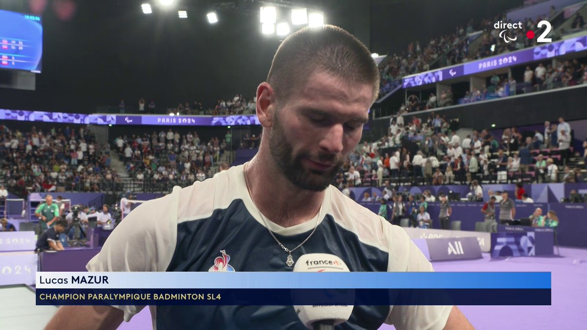 #Paris2024 | 🎙 "C'est le plus beau jour de ma vie." 🤩 La réaction de Lucas Mazur après son 2e titre paralympique. Le Français vise désormais les Jeux de Los Angeles !