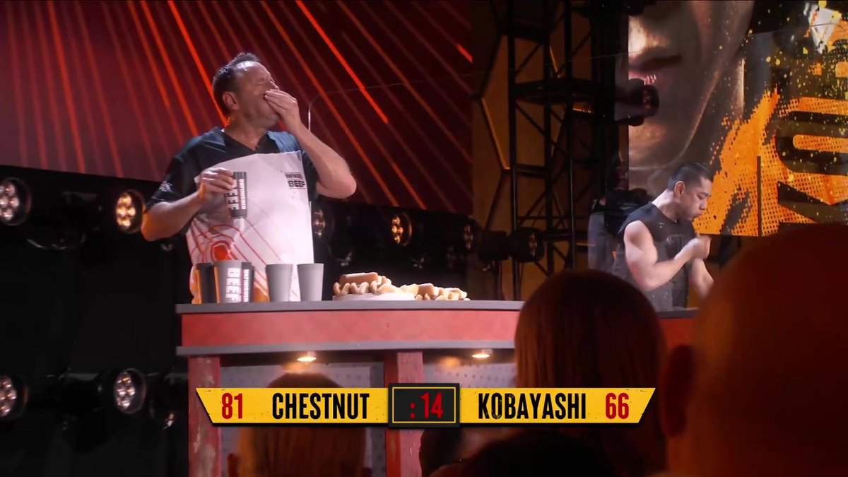 83 HOT DOGS IN 10 MINUTES FOR JOEY CHESTNUT THE GOAT!