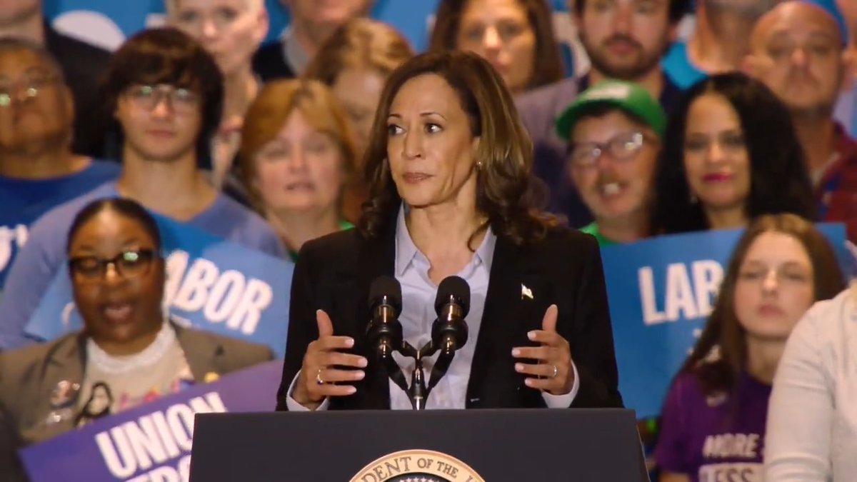 Vice President Harris: This will be a tight race until the very end. So let’s not pay too much attention to the polls. As labor knows best, we are running as the underdog, and we have some hard work ahead of us. But we like hard work. Hard work is good work