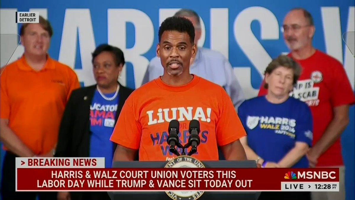 Union worker: Let me tell you what it's like being a union member under Donald Trump. He told us he wouldn't allow factories to shut down, and then guess what happened? Factories across Michigan closed their doors. And with Project 2025, it would give him the power to go after the right to organize, dismantle our unions, and make life even more expensive