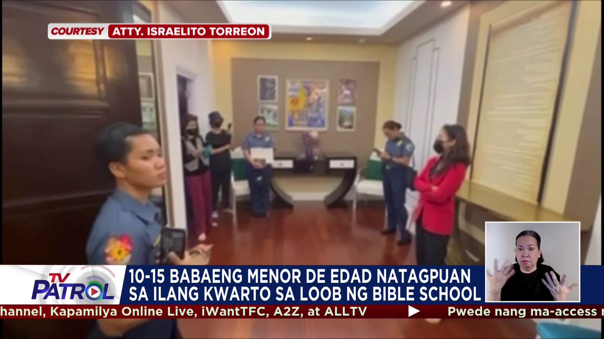 Ilang menor de edad na babae ang natagpuan sa ilang kuwarto ng bible school sa compound ng Kingdom of Jesus Christ (KOJC) sa Davao City.