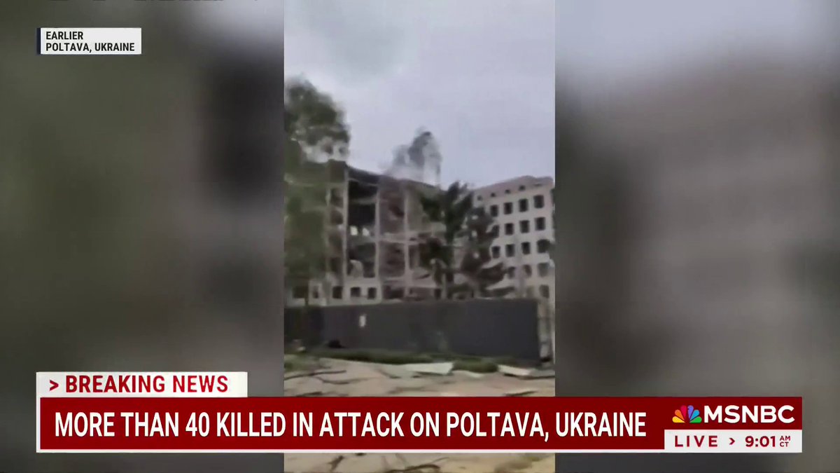 DEVELOPING: More than 40 killed in Russian missile strike on Ukrainian military facility.
