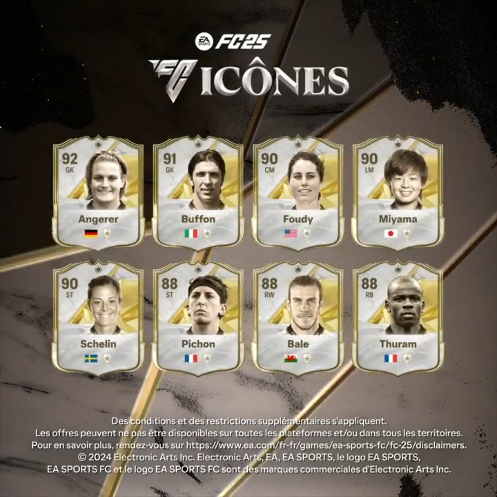 8 Légendes du Football, pour votre Club 🔥 ! Voici les nouvelles ICÔNES de #FC25. Plus d'infos 👉