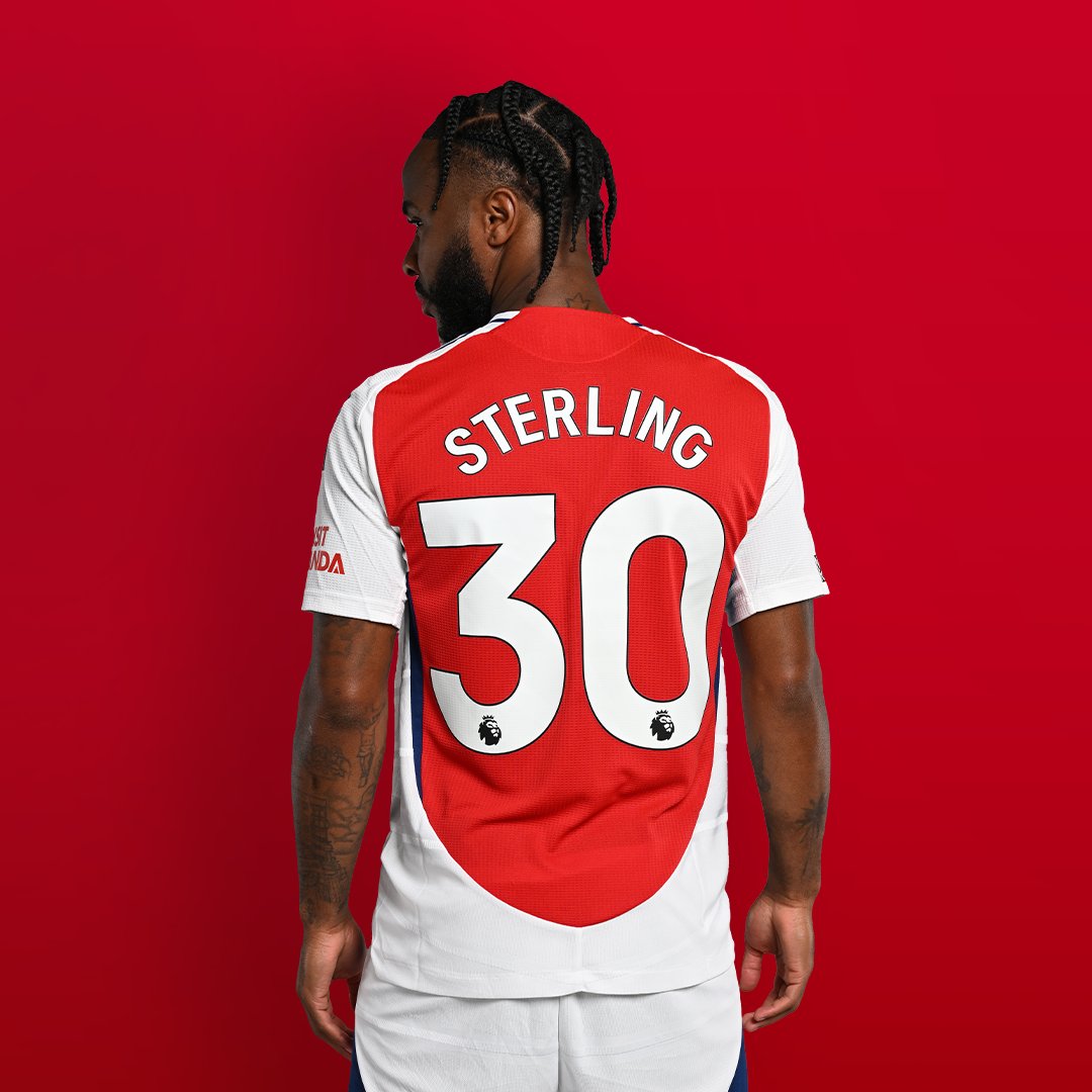 New home. New number. Shop Raheem Sterling’s shirt on Arsenal Direct now 🛍️