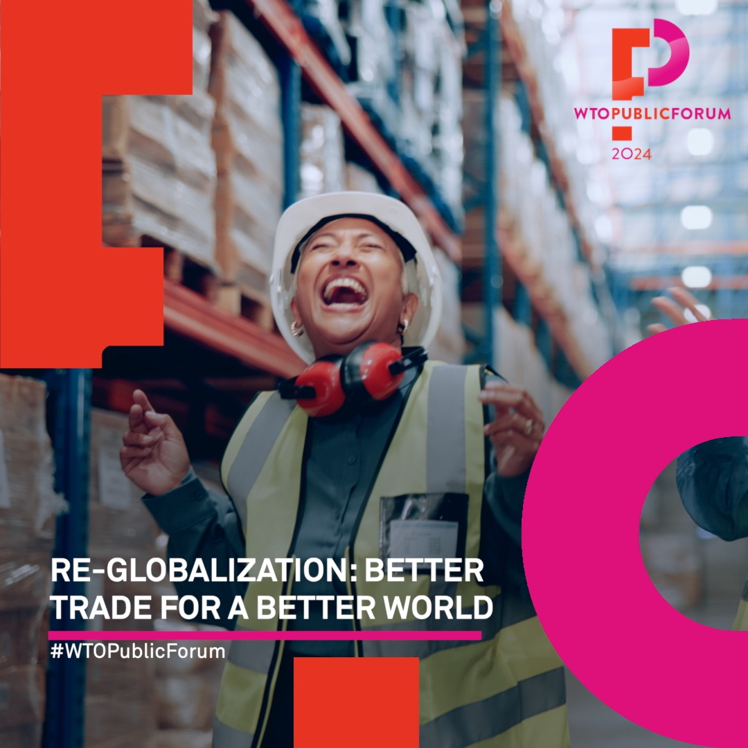 Imagine a world where everyone thrives, and no one is left behind. Reimagining globalization is key to building a more inclusive and equitable future for us all. And trade must play its part. Just one week to go—are you ready? #WTOPublicForum 🔗