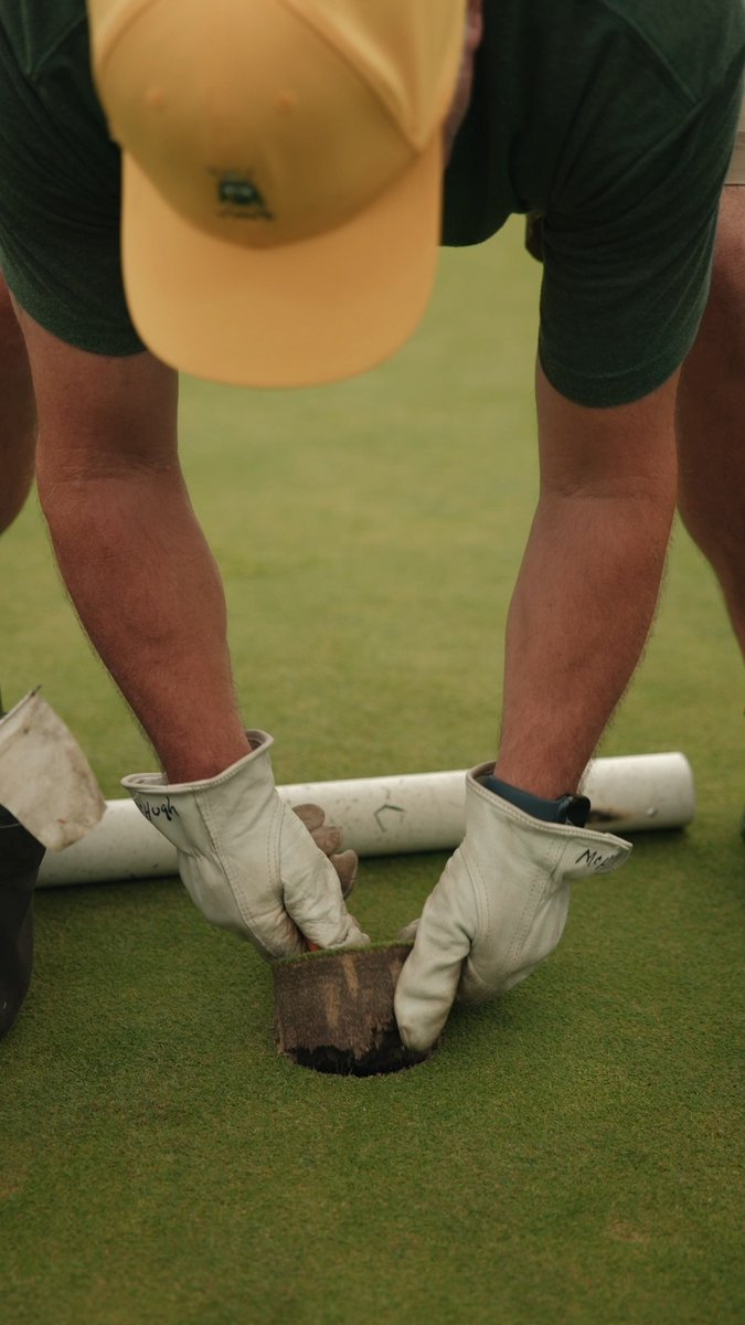 Out with the old. Jeffersonville GC averages 242 rounds a day and 51,000 per year, and yet their greens are somehow always among the purest in Philly. 🎥 x jaren