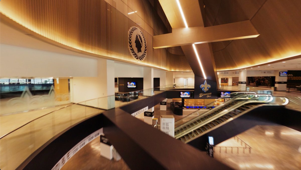 “The Dome is where our heart is” A drone view of the renovated Caesars Superdome! ⚜️ 🎙️: Wendell Pierce