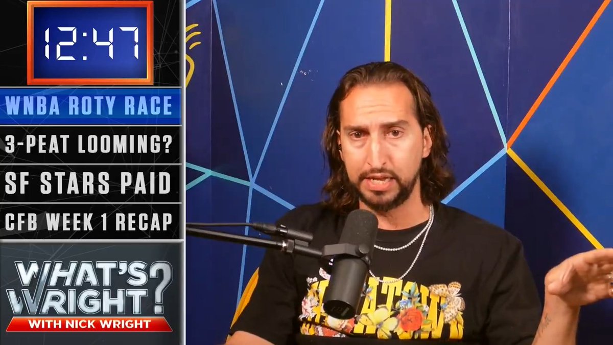 Nick Wright says Caitlin Clark is arguably already a top 5 player in the WNBA and that the Rookie of the Year race shouldn’t be close 👀 (🎥 What’s Wright? with Nick Wright )
