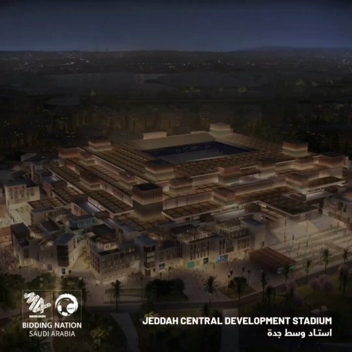 🏟 ملعب وسط جدة JEDDAH CENTRAL DEVELOPMENT STADIUM الموقع: بجوار مستشفى الملك فهد للقوات المسلحة السعة 45.794ألف متفرج الشركة المصممة للملعب GMP تصميمه مستوحى من مباني جدة التاريخية مقاعد الضيافة 3804مقعد hospitality seats صناديق الشركات 65 Skybox يستضيف الملعب مباريات في دوري المجموعات ودور 32 من كأس العالم 2034 🇸🇦🏆💜💚 JEDDAH CENTRAL STADIUM #السعودية2034 | #Saudi2034 | #معًا_ننمو | #ترشح_السعودية2034