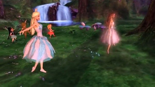 barbie of swan lake - odette and the fairy queen dance together