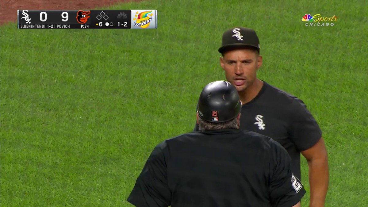 Throwing the Zyn out to give the ump shit. Veteran move.