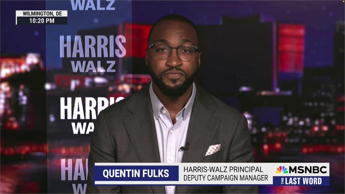 .Quentin Fulks of the Kamala Harris and Tim Walz campaign tells Lawrence O'Donnell what it meant to him to see Pres. Biden back on the campaign trail rallying for VP Harris. #LastWord