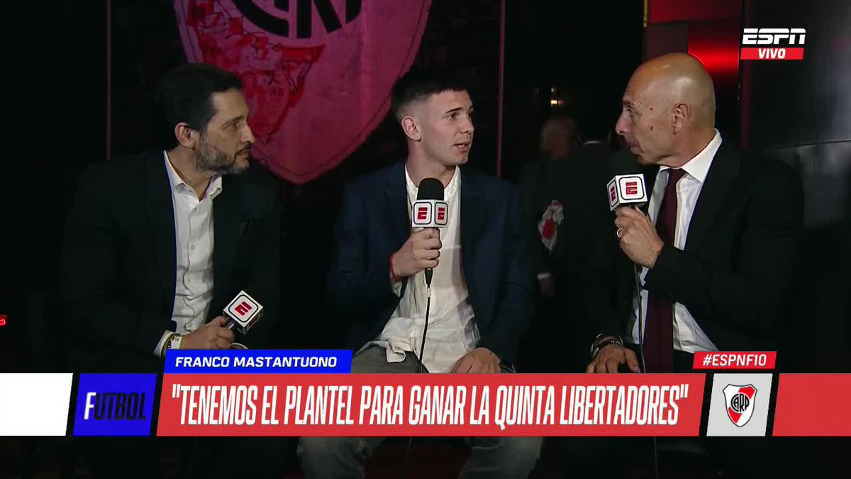 "GANAR LA COPA LIBERTADORES CON #RIVER ES MI SUEÑO PRINCIPAL" 🗣 Franco Mastantuono.