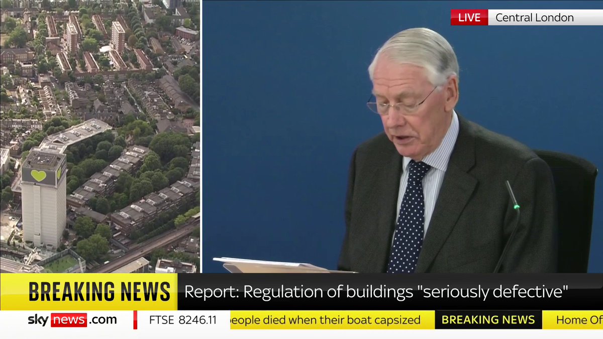 BREAKING: "The simple truth is the deaths that occurred were all avoidable" Speaking at the publication of the Grenfell fire report, Sir Martin Moore-Bick said that those who lived in the tower were failed by those responsible for safety. 📺 Sky 501