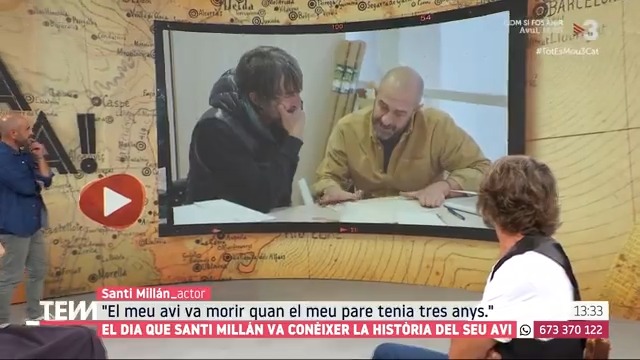 🔴 "El meu avi va morir quan el meu pare tenia 3 anys" Santi Millán descobreix la història del seu avi al primer capítol de l'estrena de la nova temporada de #QuantaGuerra3Cat, el programa presentat per Eloi Vila (Eloi Vila Escarré) #TotEsMou3Cat ▶