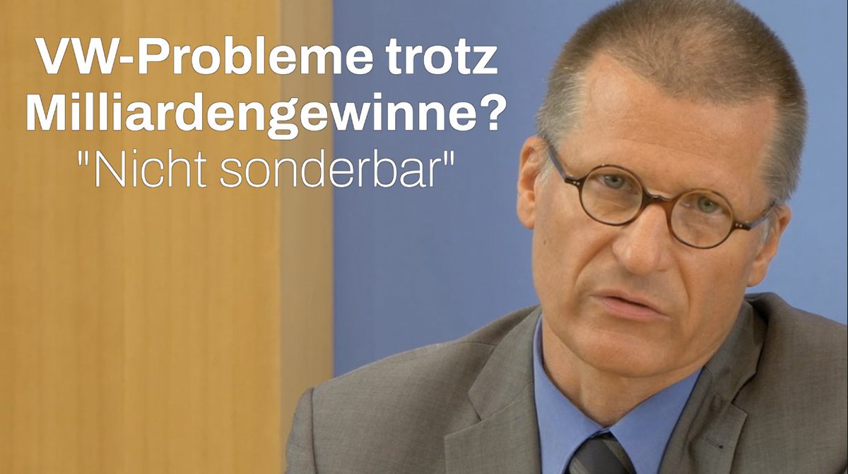 Der VW-Konzern macht Milliarden Gewinne und will dennoch Werke in 🇩🇪 schließen. Die Bundesregierung findet dies "nicht sonderbar".