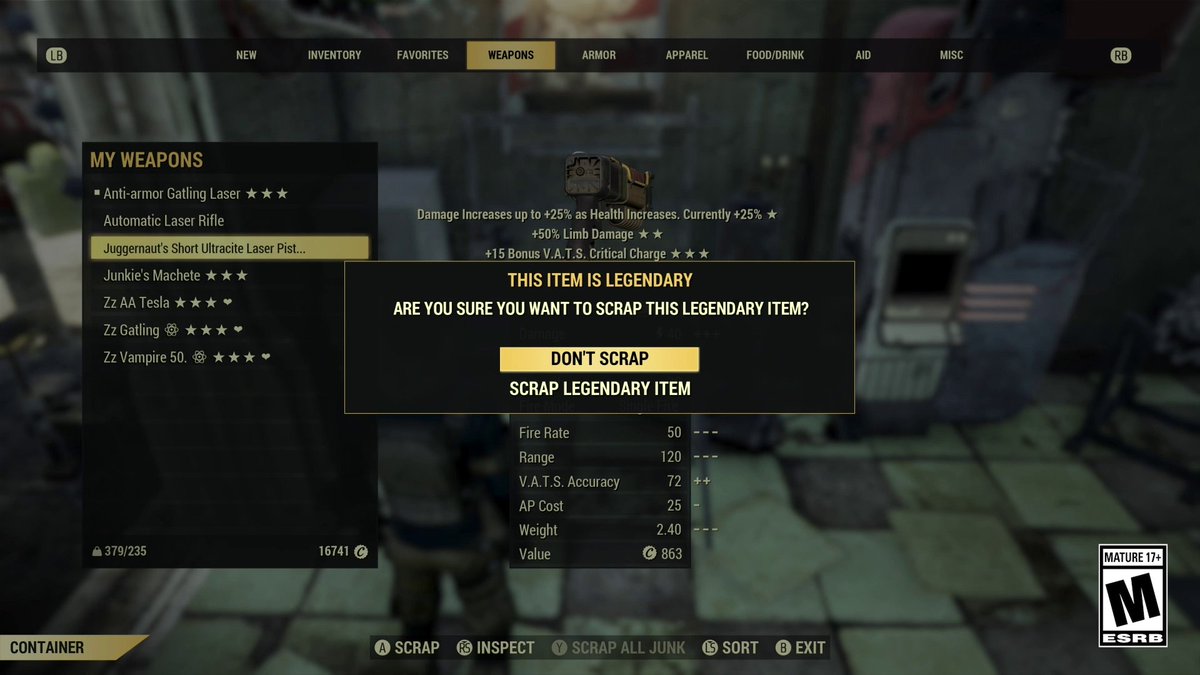 Legendary Crafting is here to give YOU control over your Legendary Weapons and Armor. Here’s a quick walkthrough of the feature by #Fallout76 Creative Director Jon Rush.