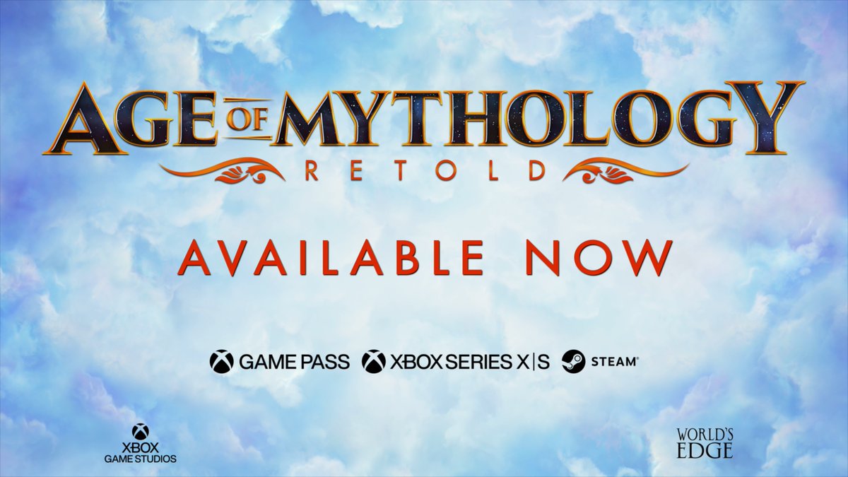 Gods will return. Heroes will rise. Legends will awaken. ⚡ #AgeOfMythologyRetold is available NOW! 📜