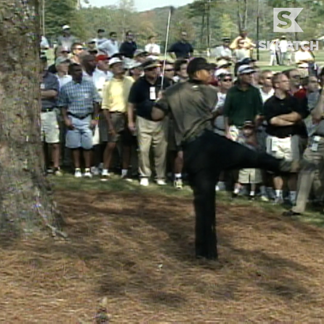 “My back has been hurting. I’ll play today but I’m just going to take it easy.” 4th hole: