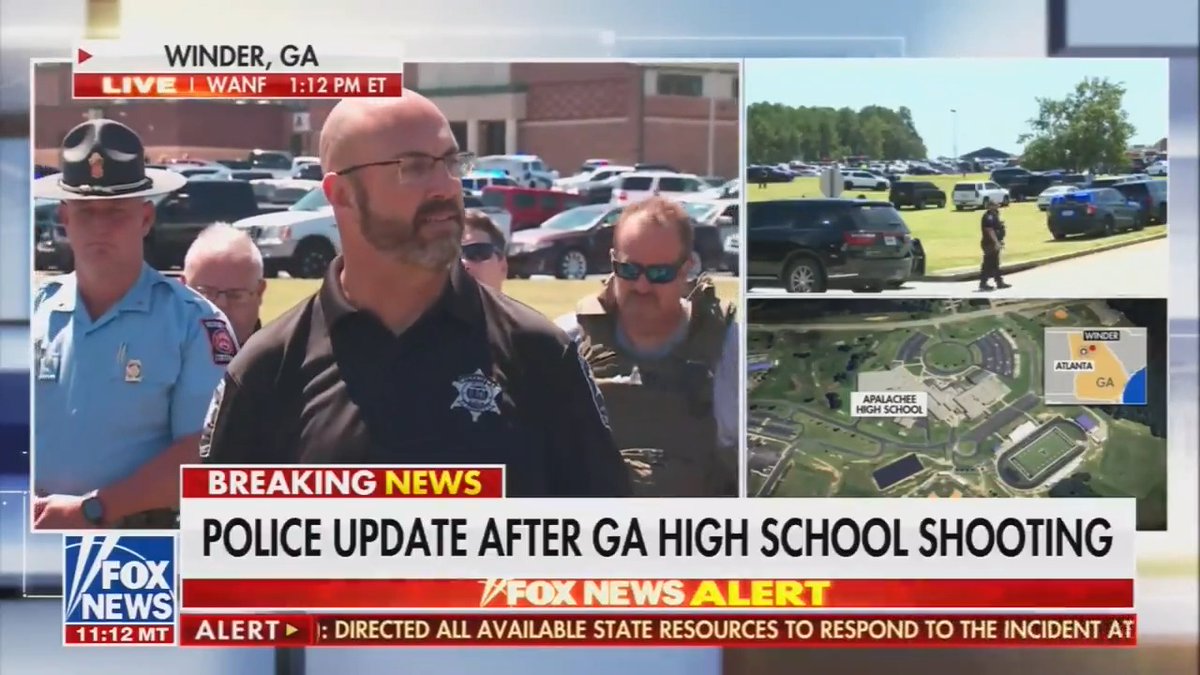 GEORGIA SCHOOL SHOOTING: ⁃ Apalachee High School in Winder ⁃ 4 dead, 30+ wounded, per CNN ⁃ Suspect in custody ⁃ FBI responding