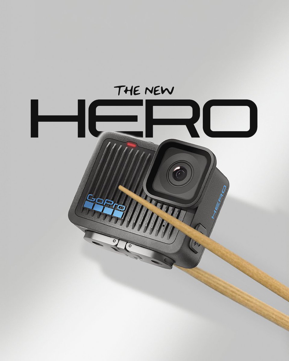 Meet the new $199 #GoProHERO 📷 It's 4K'ing tiny. ✔️ Our smallest GoPro—just 86g ✔️ 4K Video, 2.7K Slo-Mo, + 12MP Photo ✔️ Rugged + waterproof to 16ft (5m) ✔️ Responsive touch screen Pre-order today: